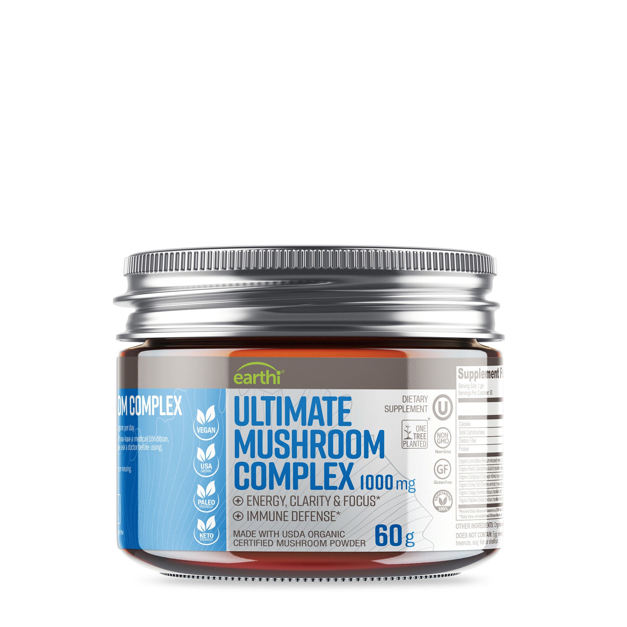 Ultimate Mushroom Complex 1000mg 60g (60 Servings) GNC